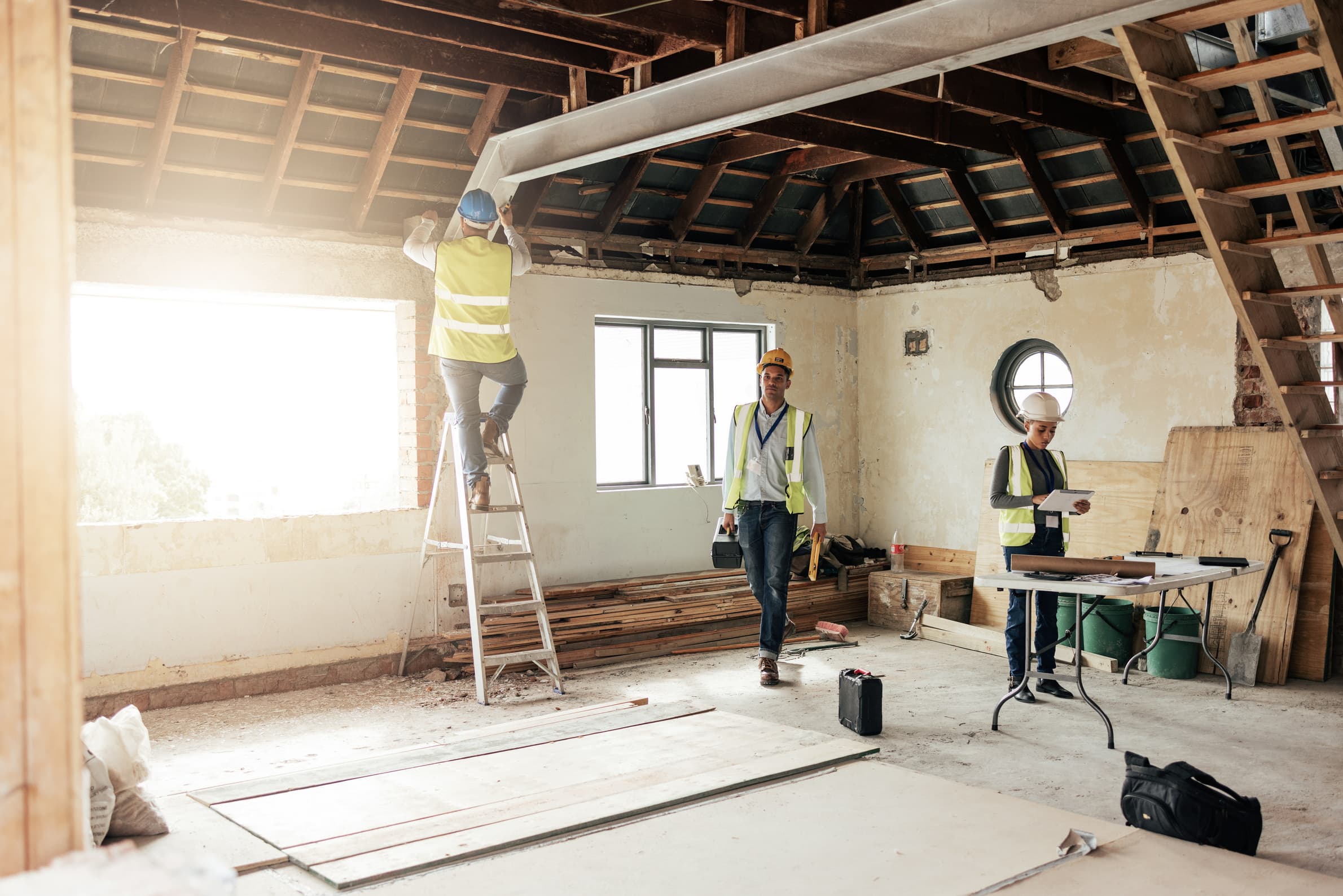 TA SOLUTIONS PTE LTD renovation team at work